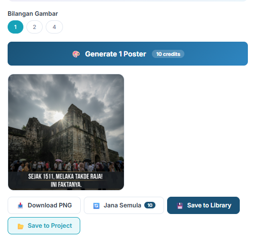 Contoh hasil poster yang dijana